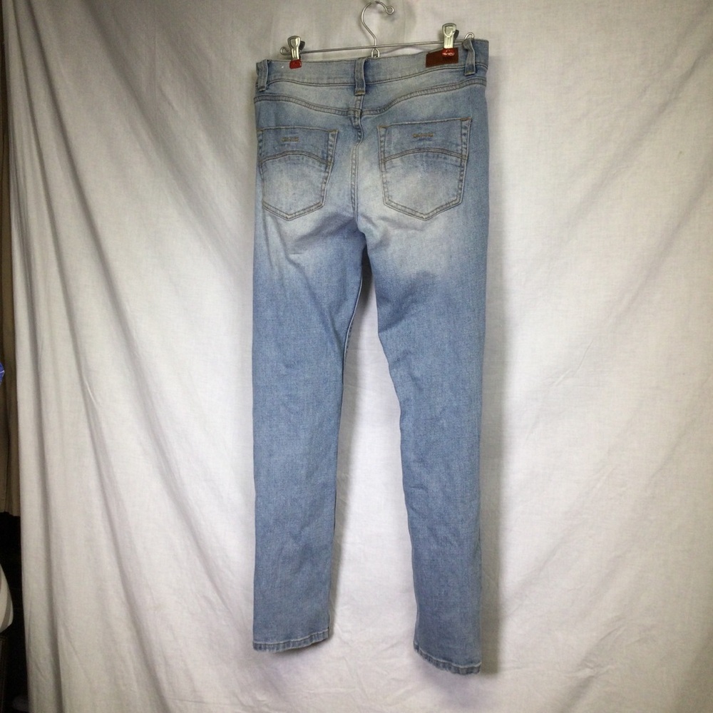 RSQ Mens Seattle Skinny Tapered Distressed Light Wash Blue Jeans Sz 30 - Picture 4 of 9